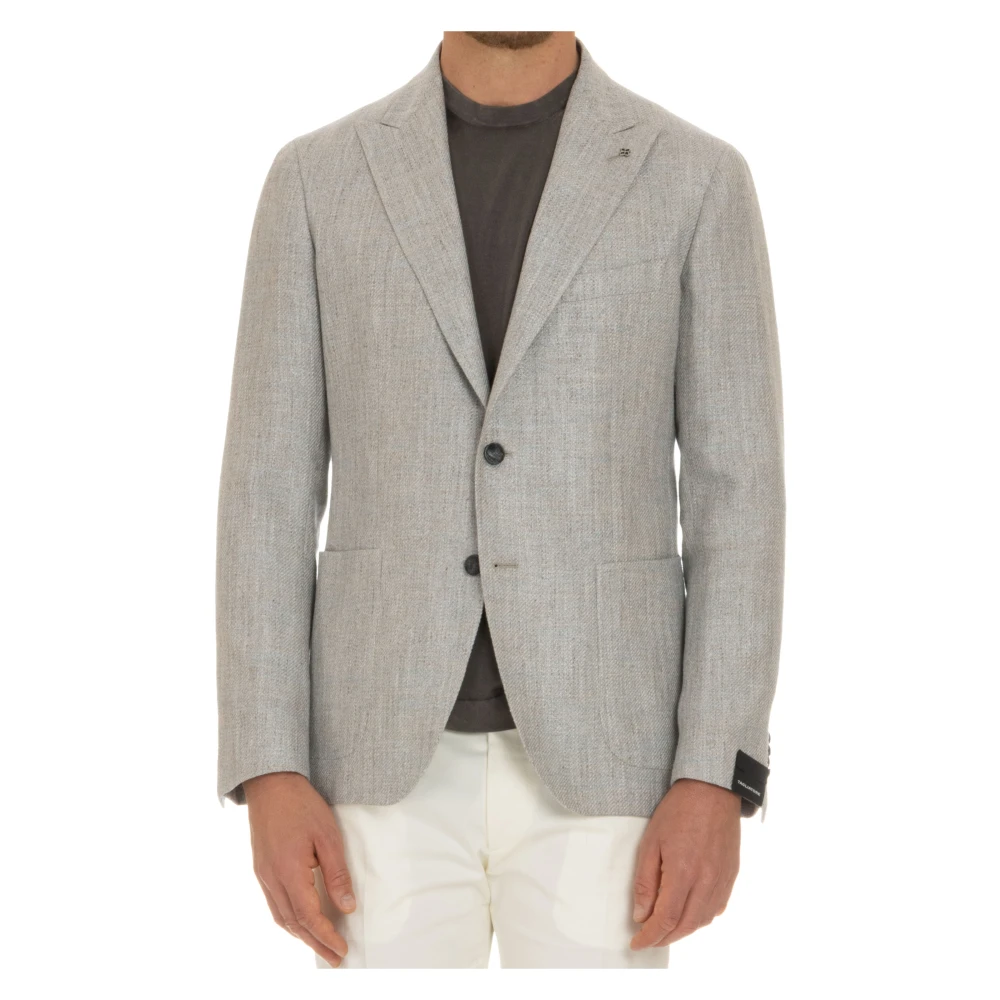 Tagliatore Men's Gray Italian Slim Fit Single-Breasted Jacket - Blazers - Xl - Jackets