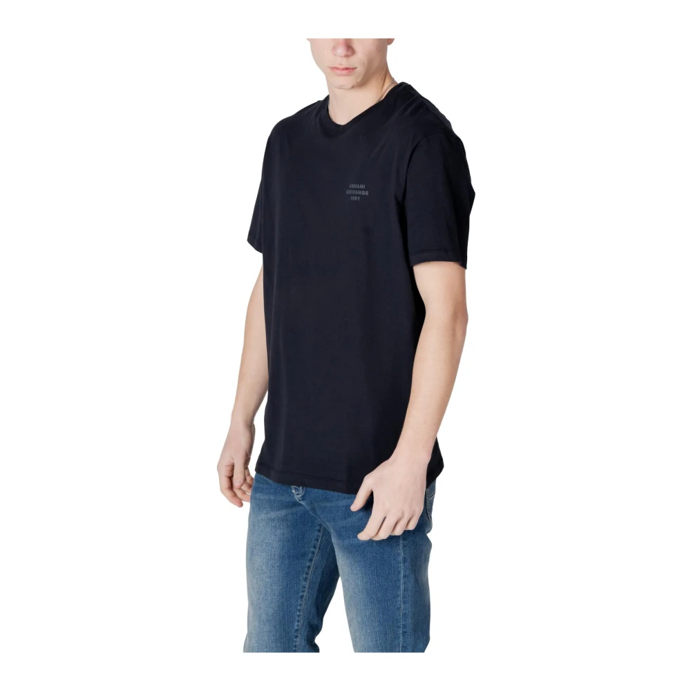 Armani Exchange Blauw Katoen Ronde Hals T-shirt Blue Heren