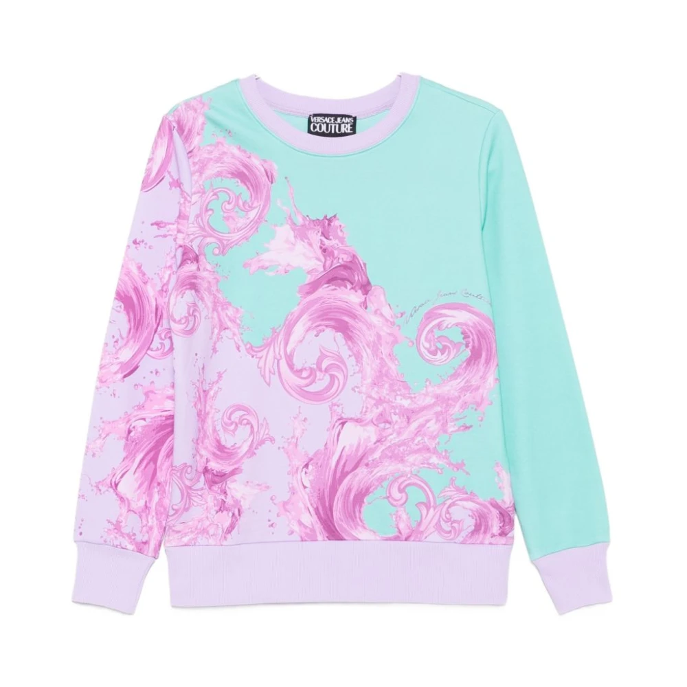 Versace Jeans Couture Vrouw Multicolor Hoodies & Sweatvesten Dames, Veelkleurig, Xs, Nylon, Sweatshirt