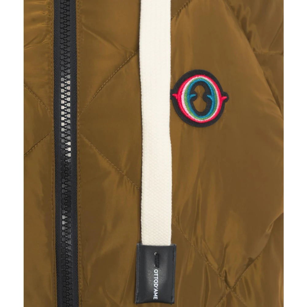 Ottod'Ame Gewatteerde Eco Donsjas met Logo Green Dames
