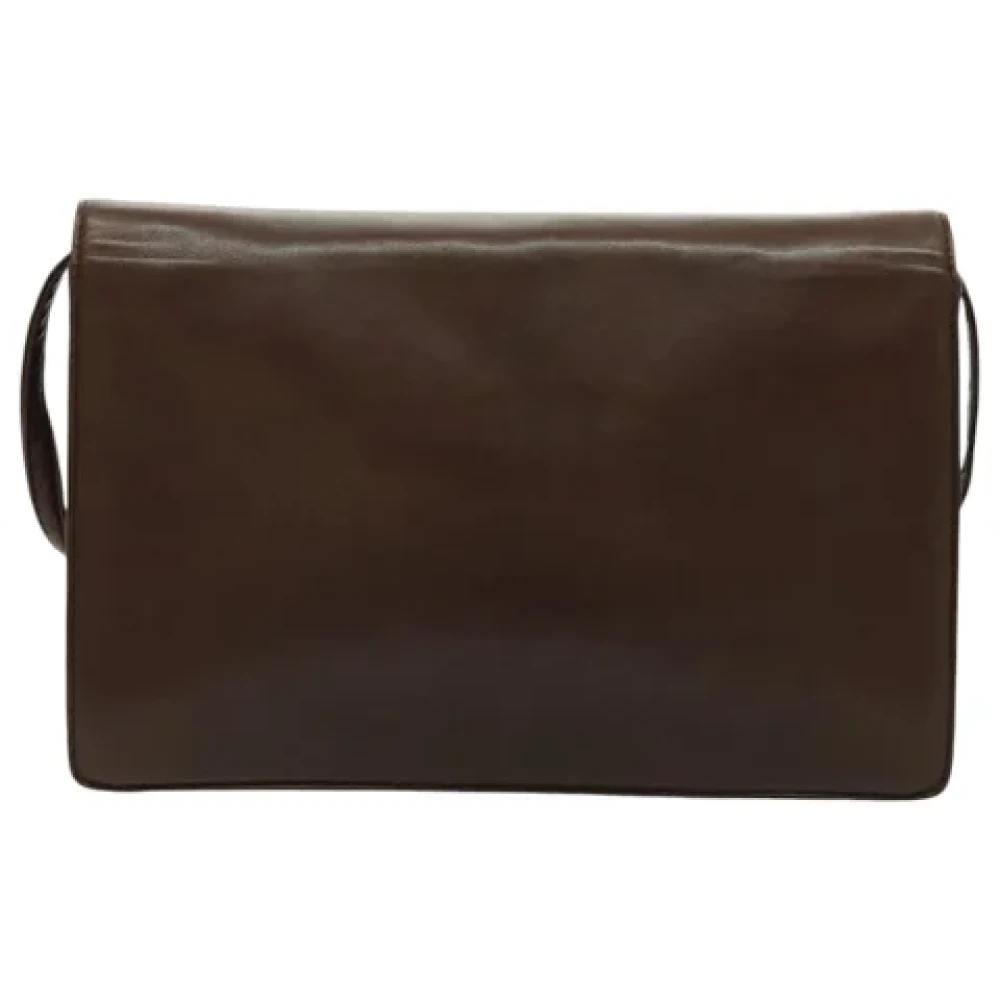 Valentino Vintage Pre-owned Leather crossbody-bags Brown Dames