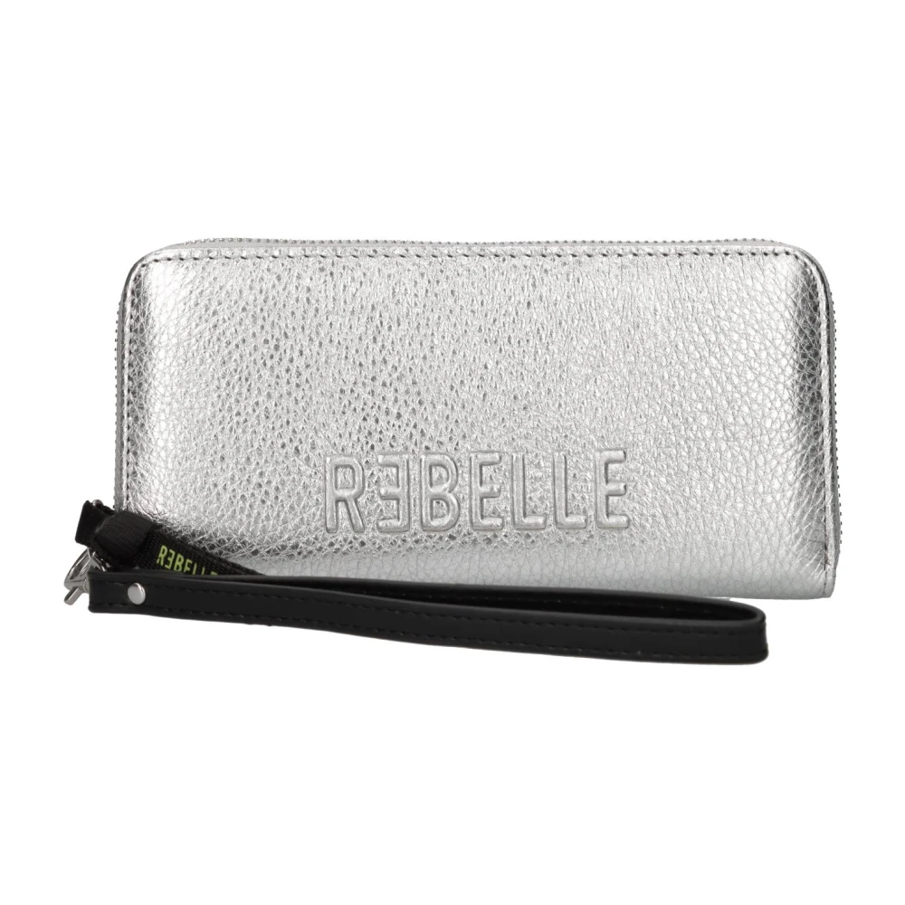 Rebelle Vrouw Grijs Accessoires Dames, One Size, Leer, Ziparound Largento