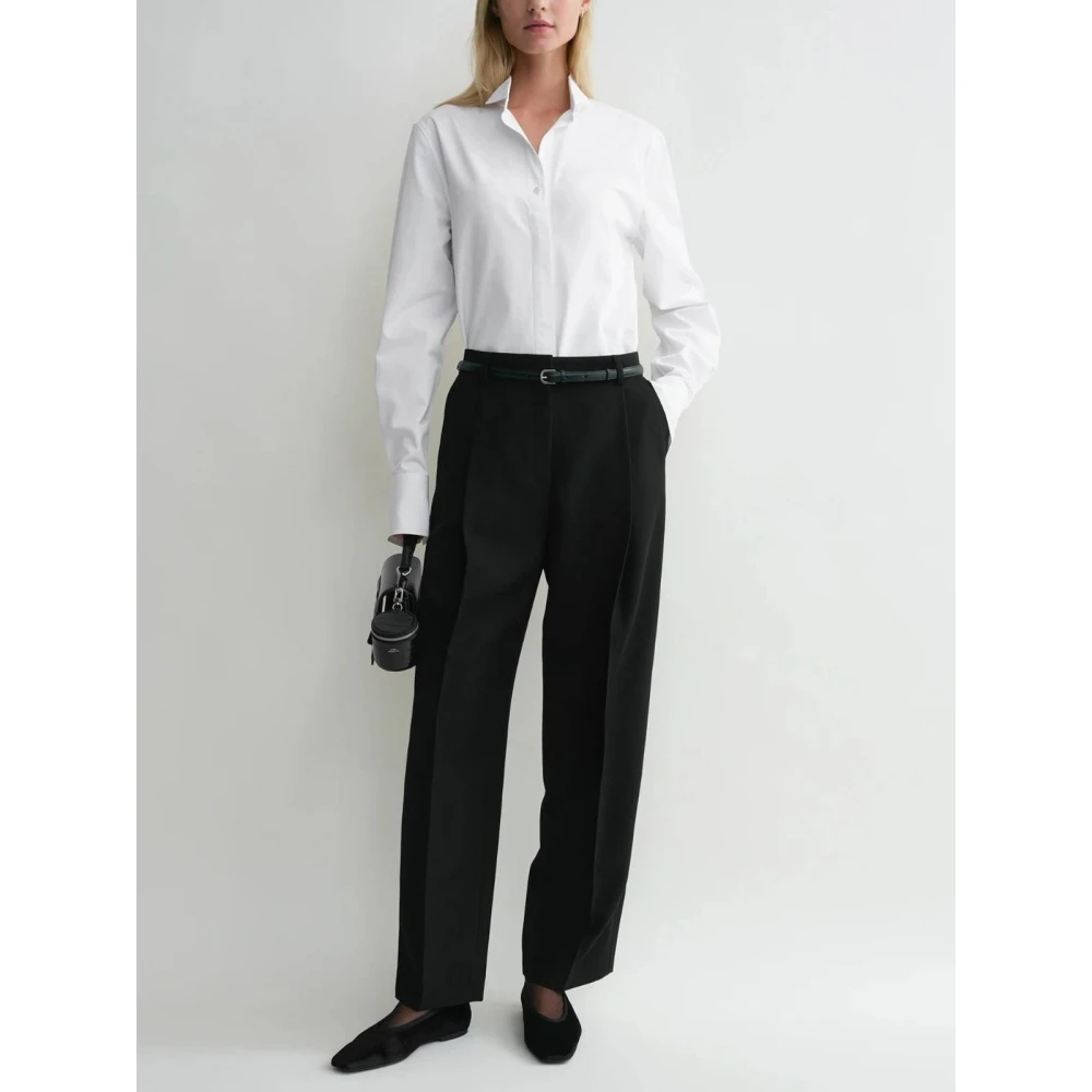 TotêMe Zwarte Geplooide Broek Black Dames