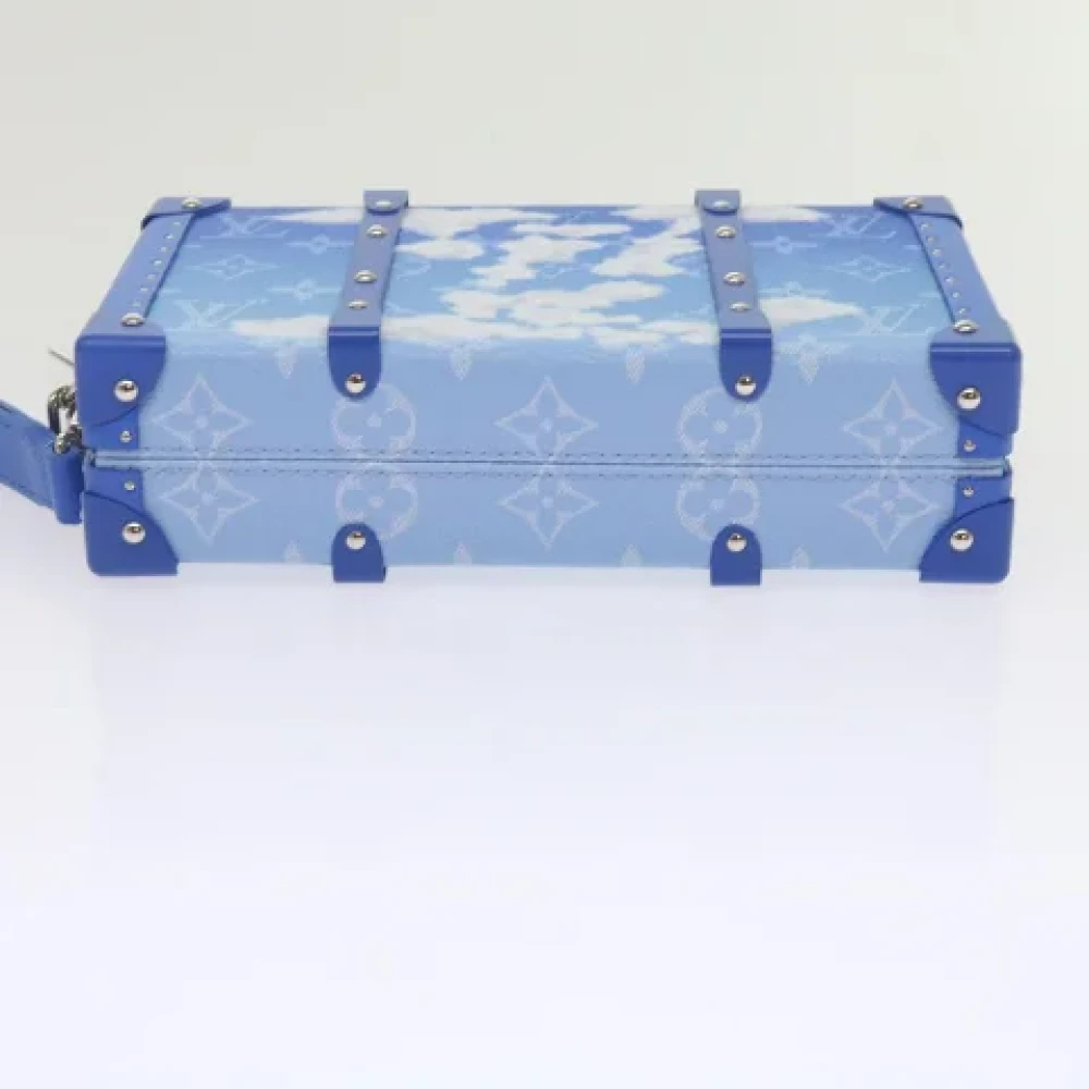 Louis Vuitton Vintage Pre-owned Leather clutches Blue Dames