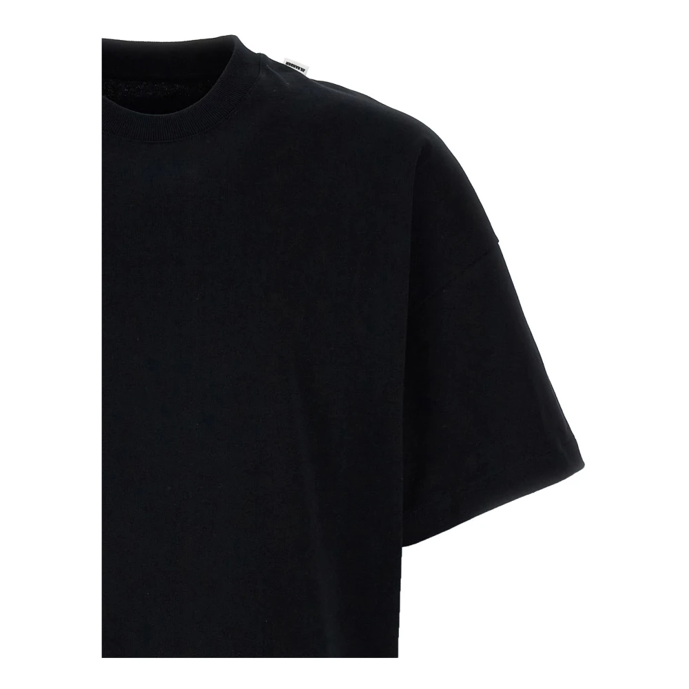 Jil Sander Zwarte katoenen T-shirt met logo Black Heren