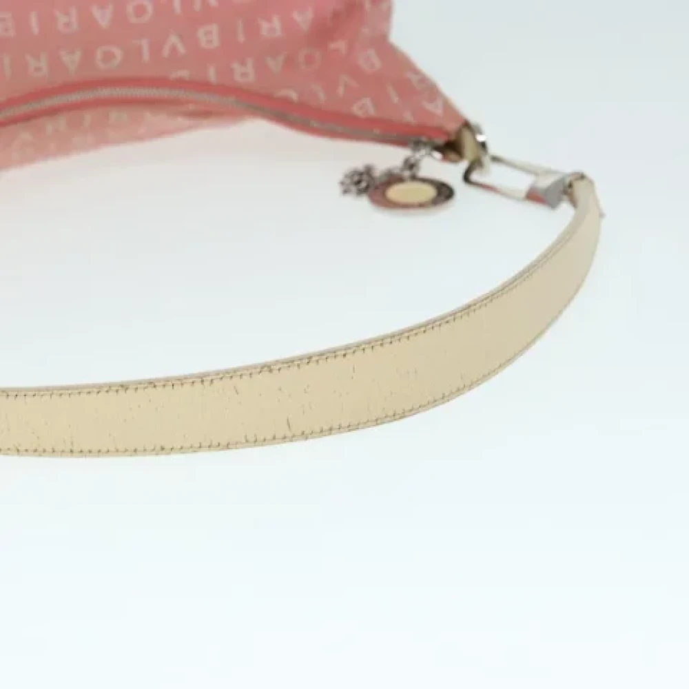 Bvlgari Vintage Pre-owned Canvas shoulder-bags Pink Dames