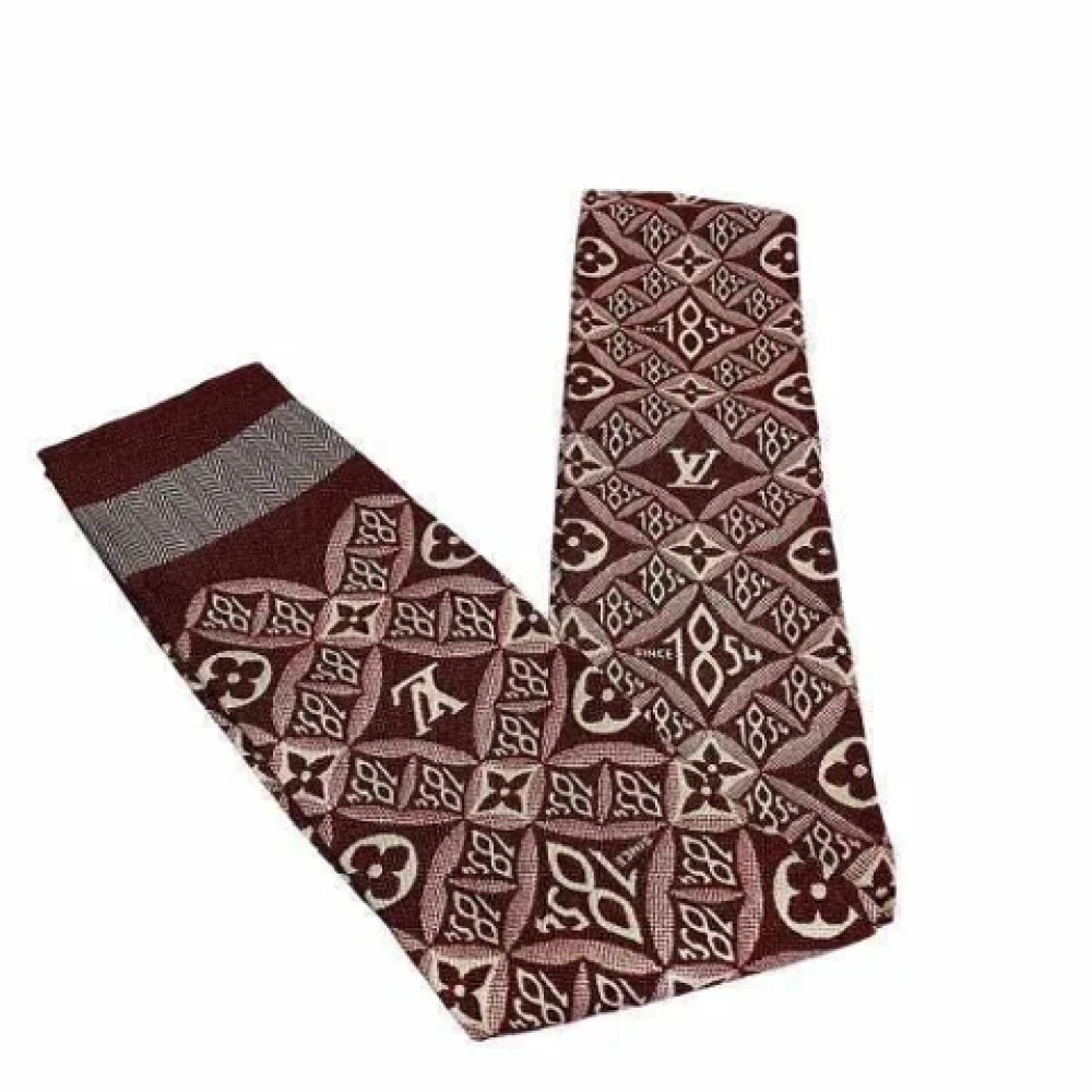 Louis Vuitton Vintage Pre-owned Silk scarves Brown Dames