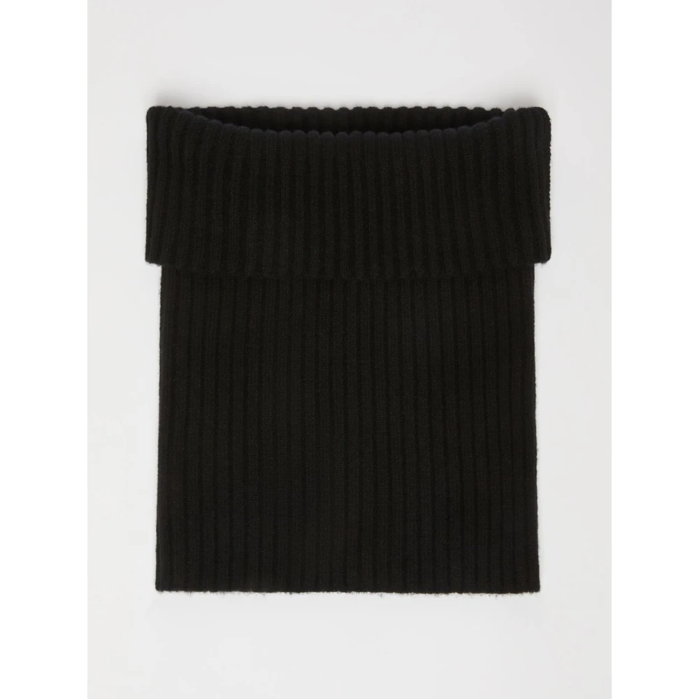 Max Mara Luxe veelzijdige wolmix accessoire Black Dames