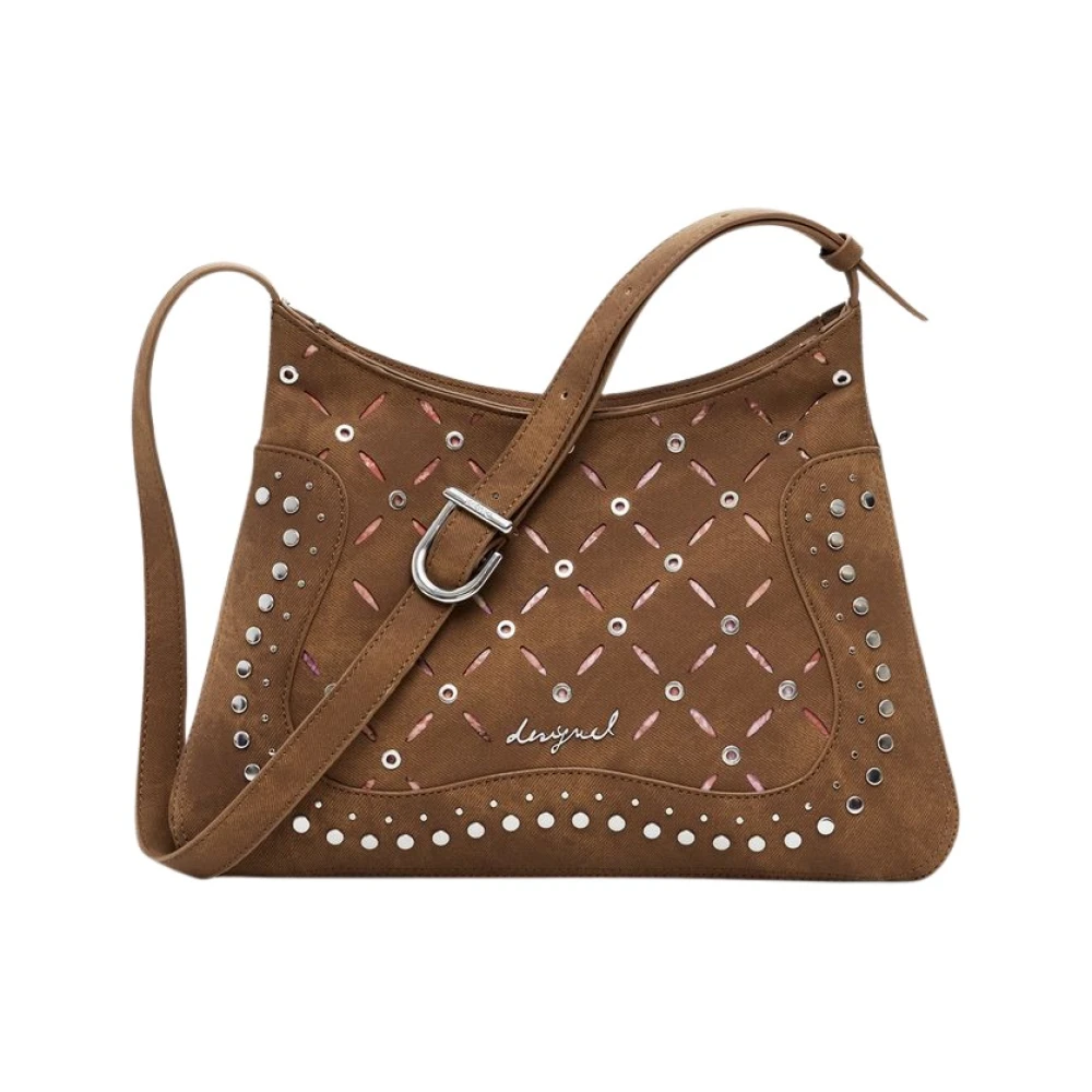 Desigual Donna Marrone Borse, Taglia Unica, New,