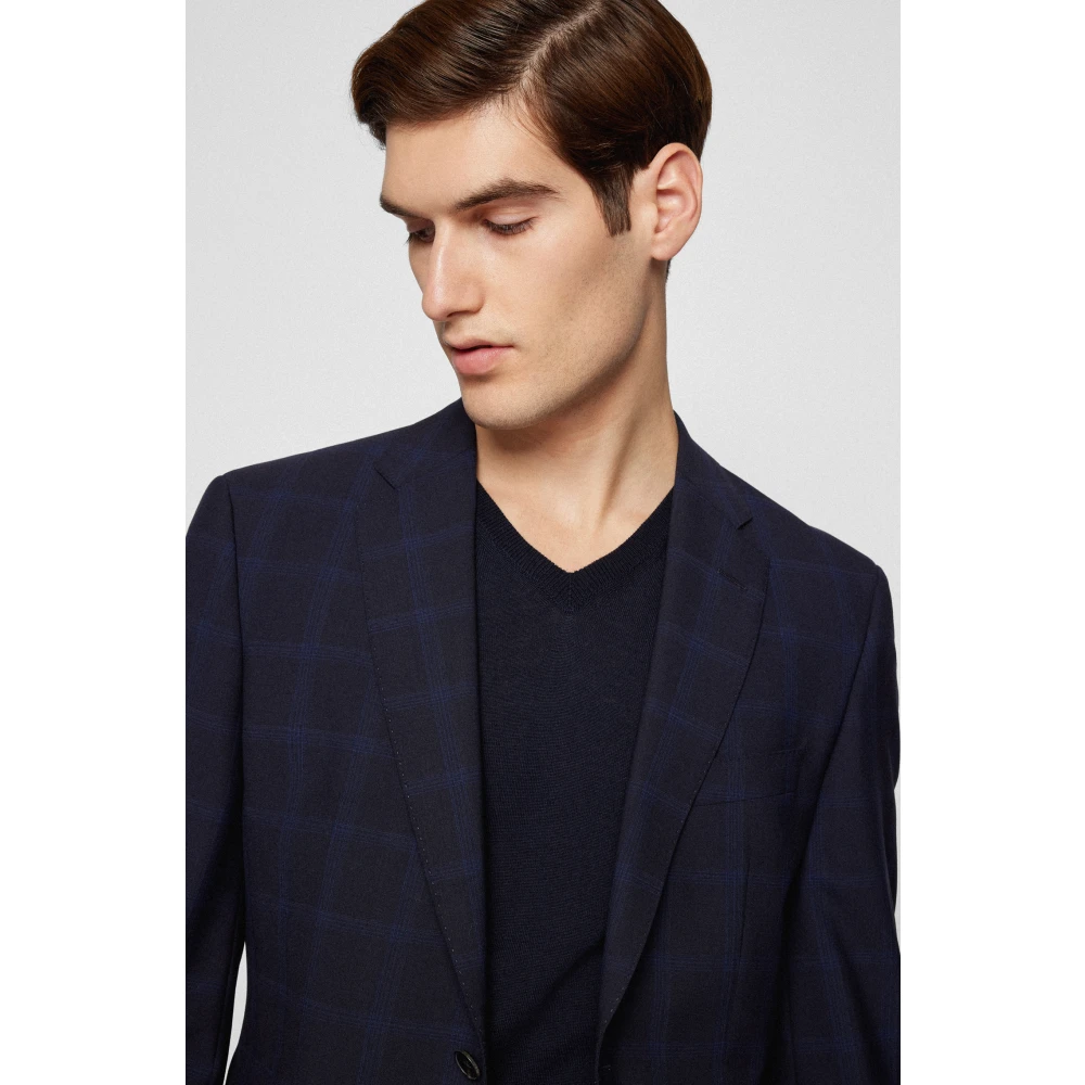 Hugo Boss Stijlvolle pull voor mannen Blue Heren