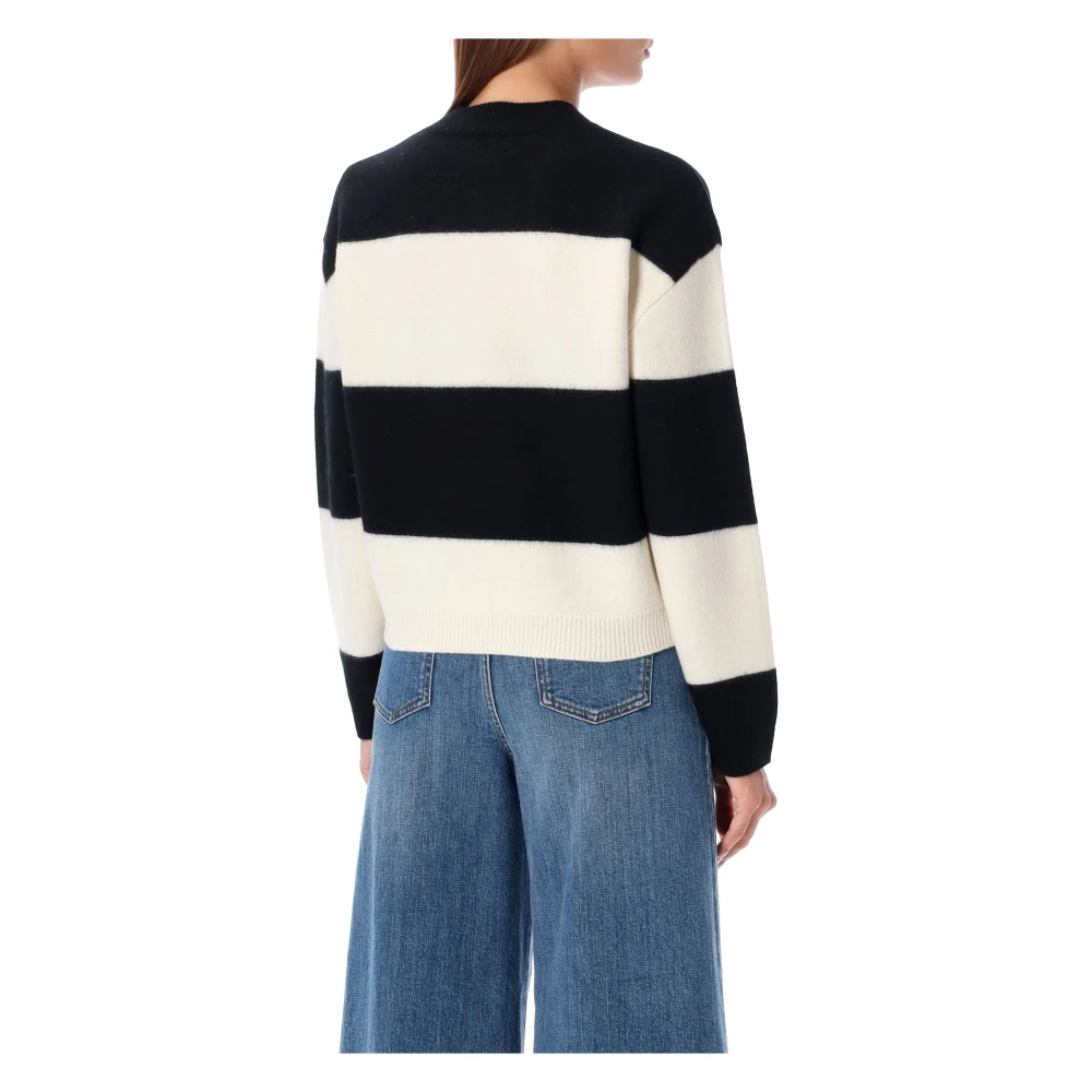 A.p.c. Gestreepte Penny Gebreide Zwart Wit Multicolor Dames