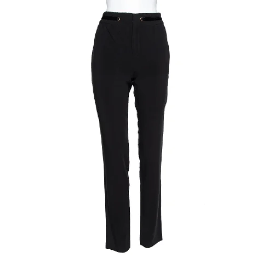 Gucci Vintage Pre-owned Polyester bottoms Black Dames