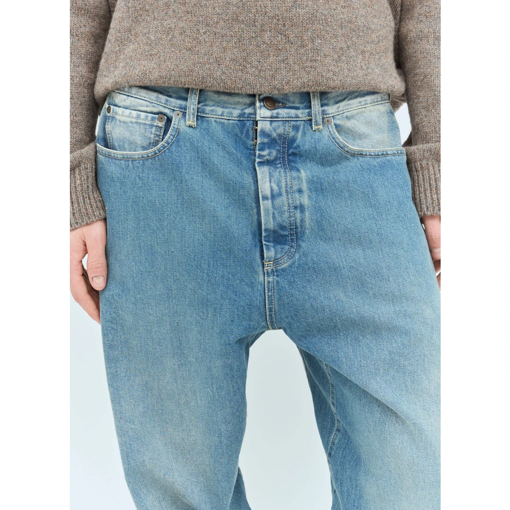 Maison Margiela Verstelbare Diagonale Naad Jeans Blue Heren