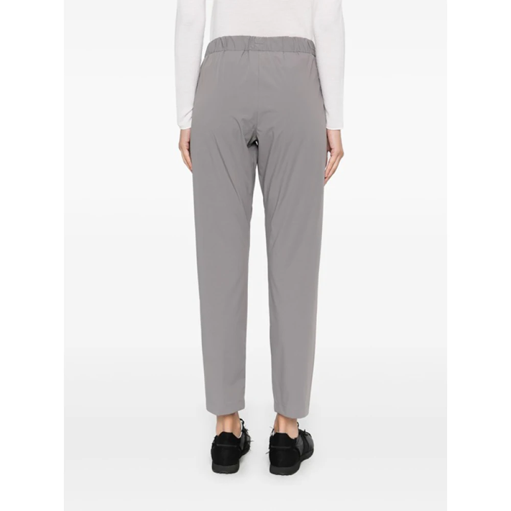 Herno Grijze Tapered Track Pants met Plooi Gray Dames