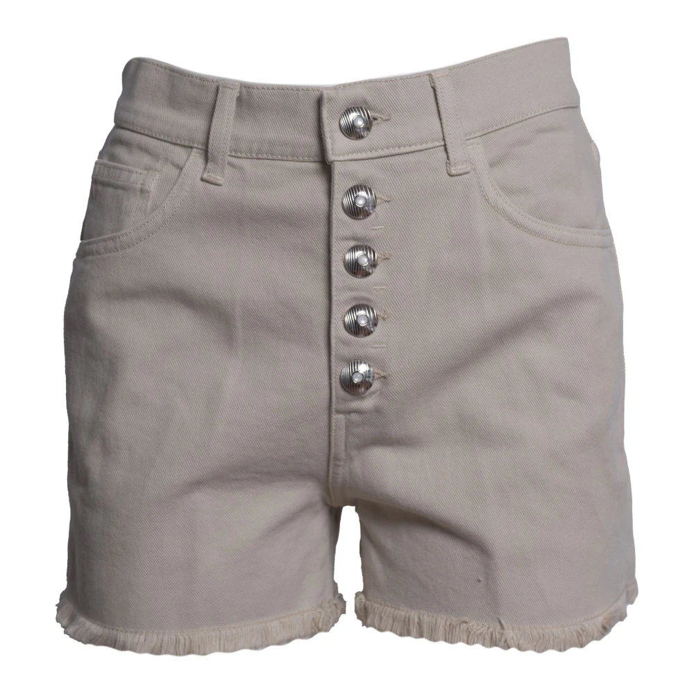 Dondup Women's Beige Denim Shorts, W30, Stella 5-Pocket Denim Shorts