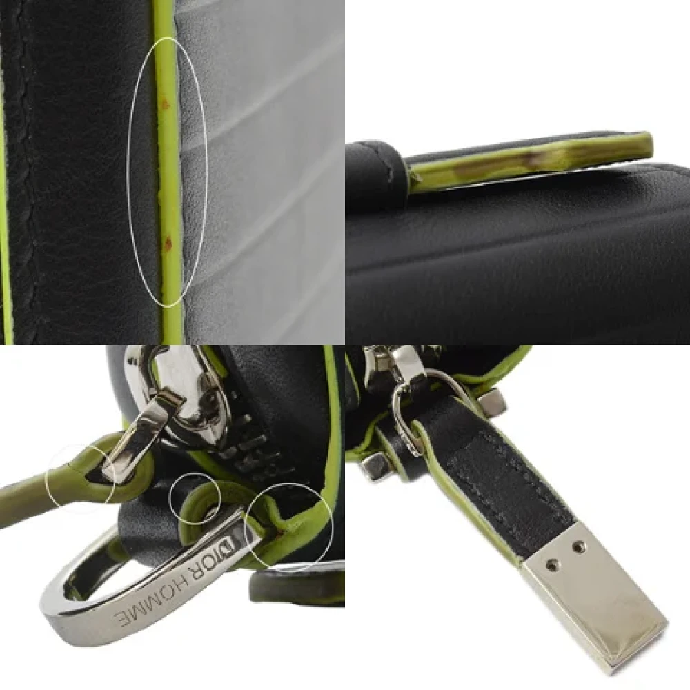 Dior Vintage Pre-owned Leather wallets Black Heren