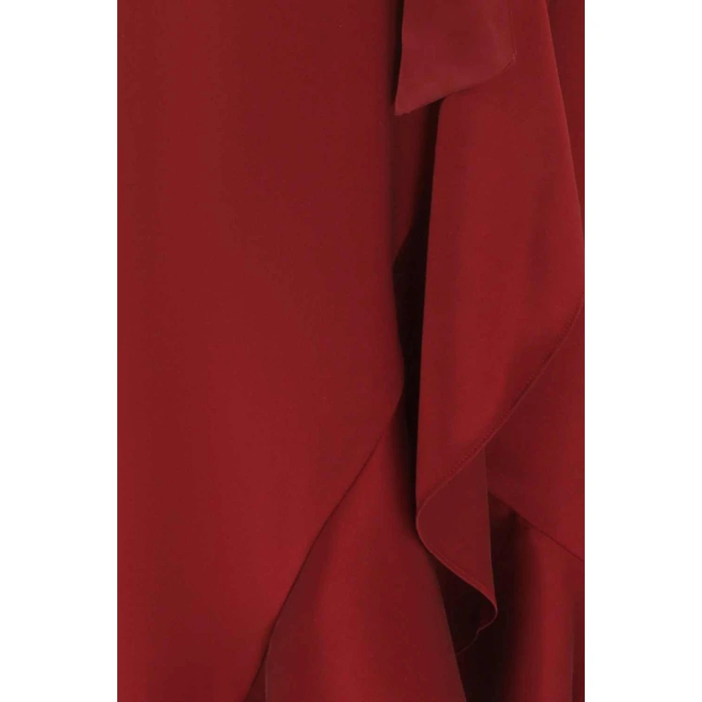 Zimmermann Zijden Omslag Midi Jurk Granaat Red Dames