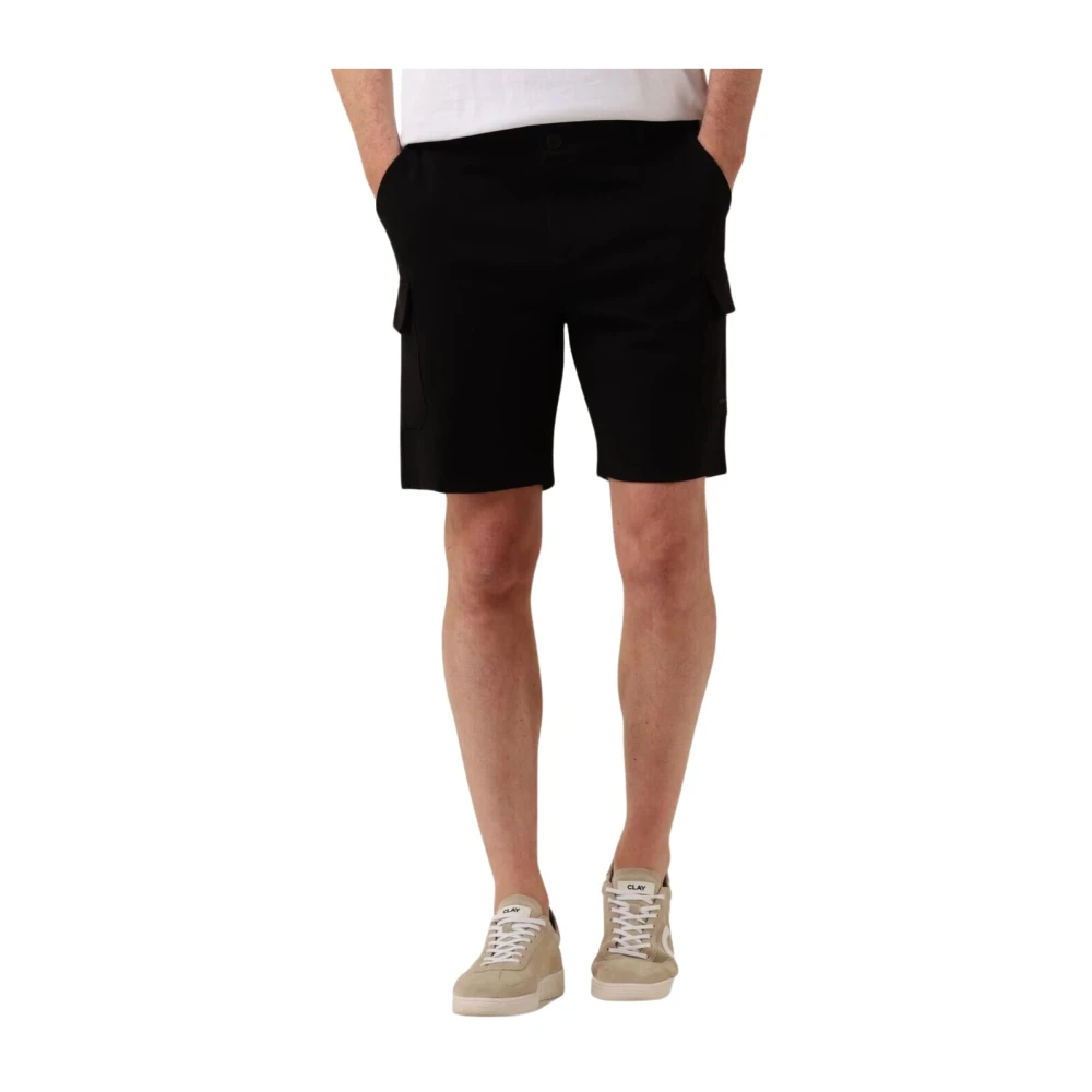 Pure Path Zwarte Cargo Shorts voor de Zomer Black Heren