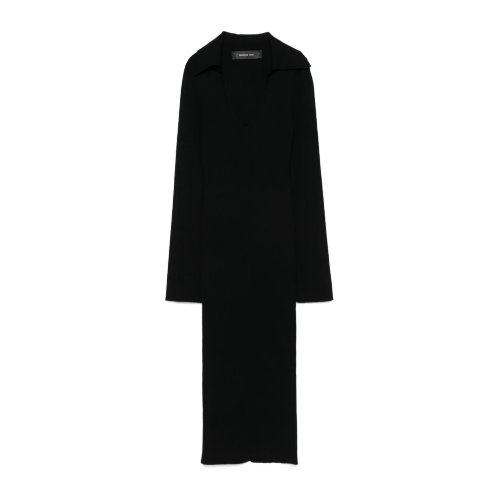 Federica Tosi Zwarte Jurk Aw24 Black Dames