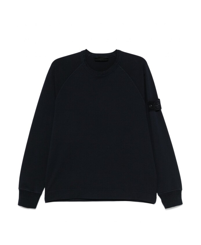 ghost-sweatshirt-navy-blue-cotton-blend