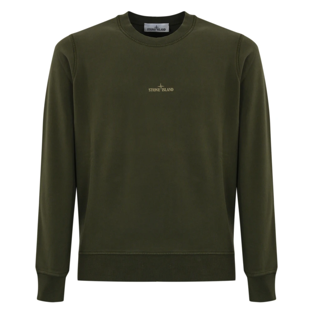 Stone Island Militair Groene Katoenen Trui Green Heren