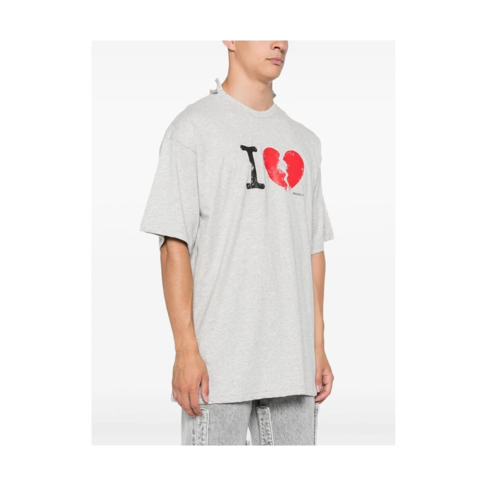 Magliano Grafische Print T-shirt met Ronde Hals Gray Heren