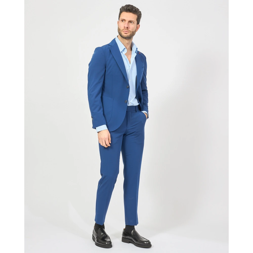 Mulish Blauwe Jurken Slim Fit Tenerife Blue Heren