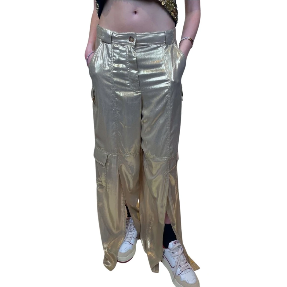 Pinko Stijlvolle Broek voor Vrouwen Yellow Dames