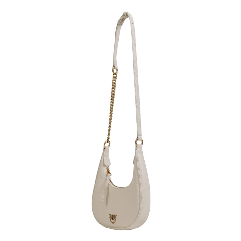 pinko Mini Hobo Tas Herfst Winter Collectie White Dames