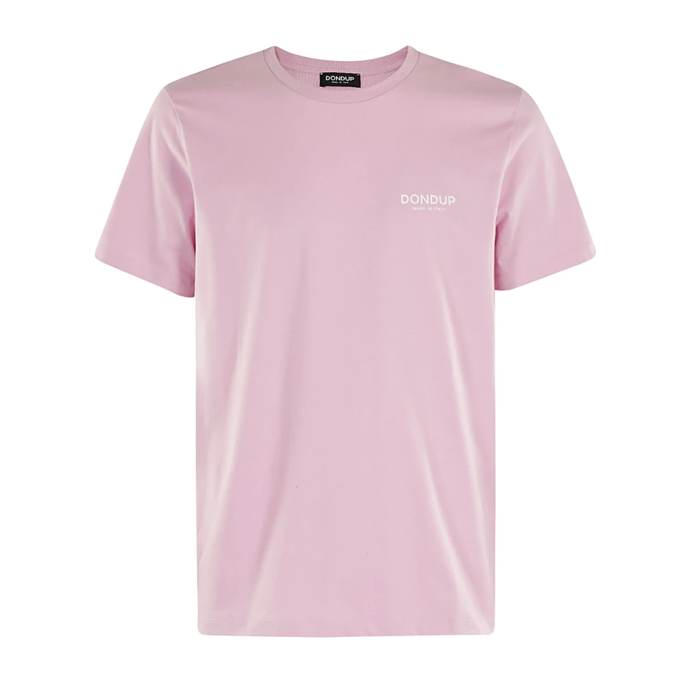 Dondup Casual Katoenen T-shirt Pink Heren