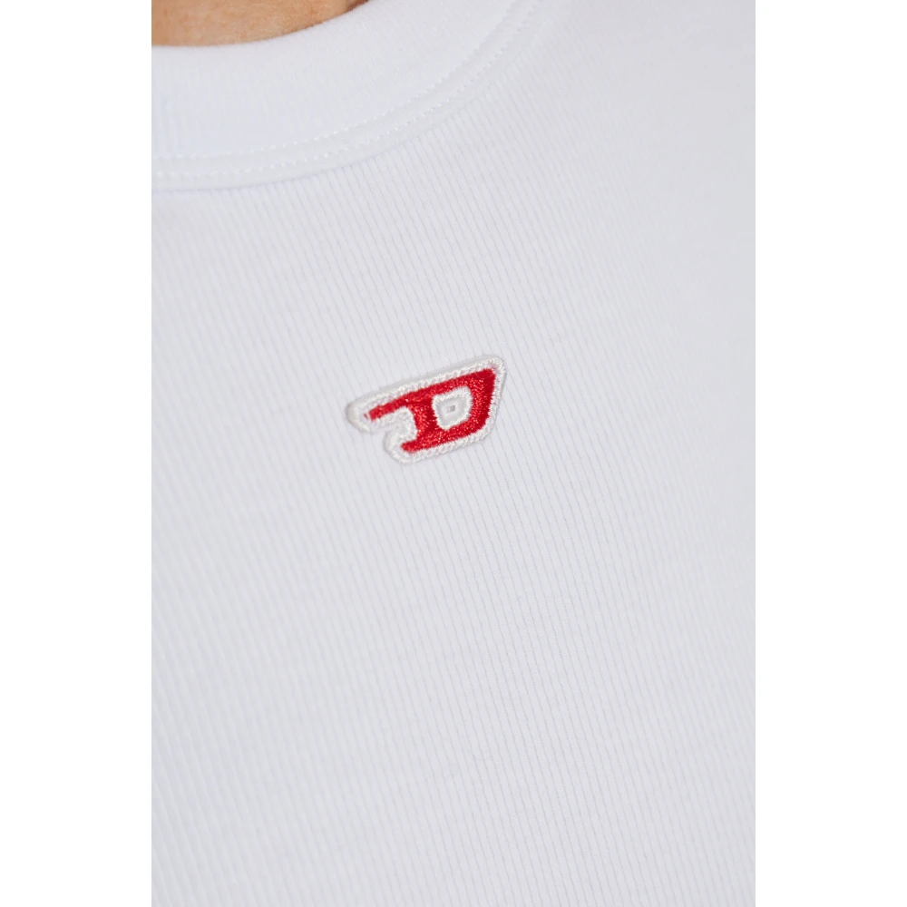 Diesel T-shirt D-Ribber-N White Heren