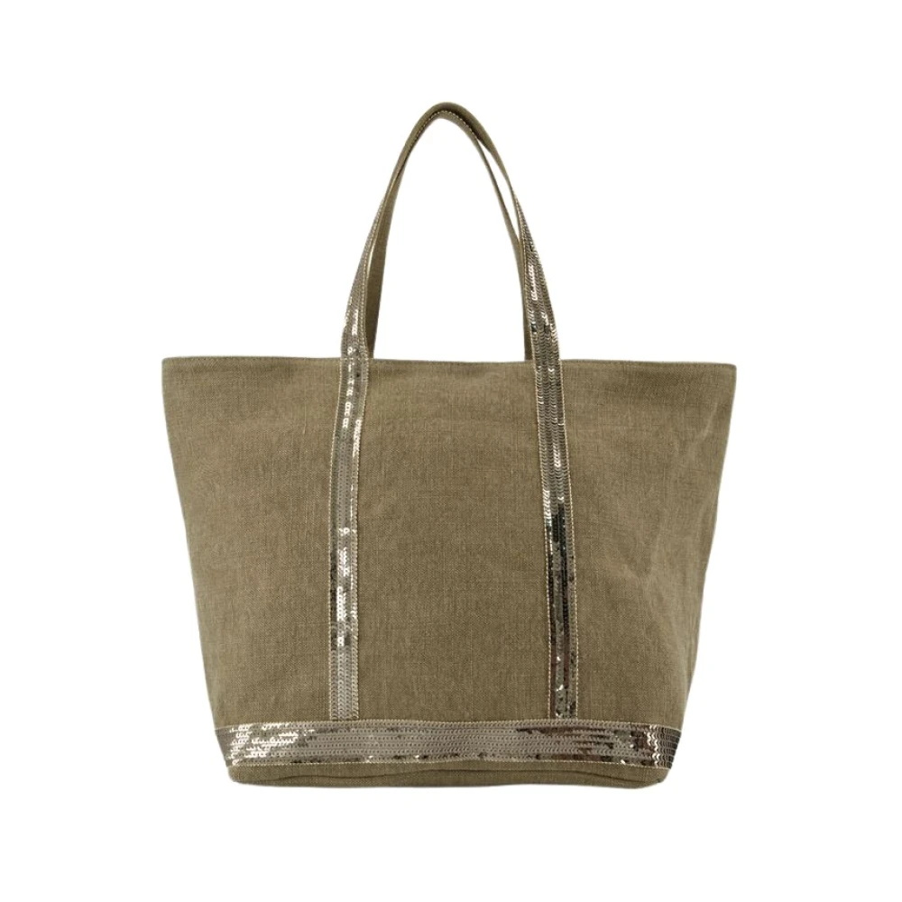 Vanessa Bruno Khaki Shopper Tas met Leren Voering Green Dames