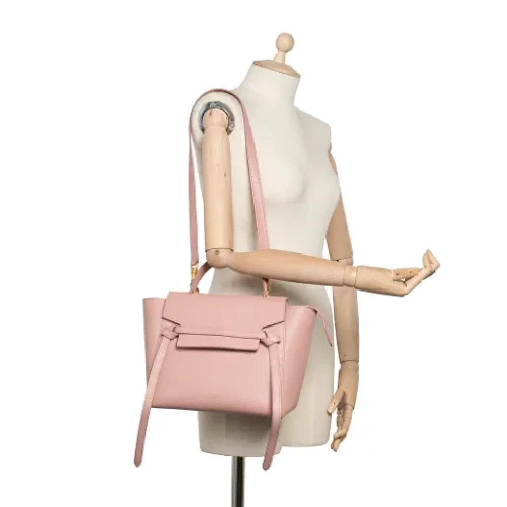 Celine Vintage Pre-owned Leather celine-bags Pink Dames