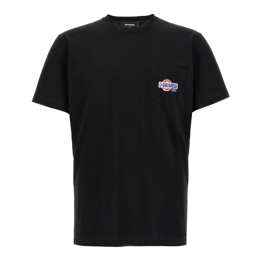 Dsquared2 Men's Black Cool Fit Cotton Crewneck T-Shirt - T-Shirts - Xl - Tops