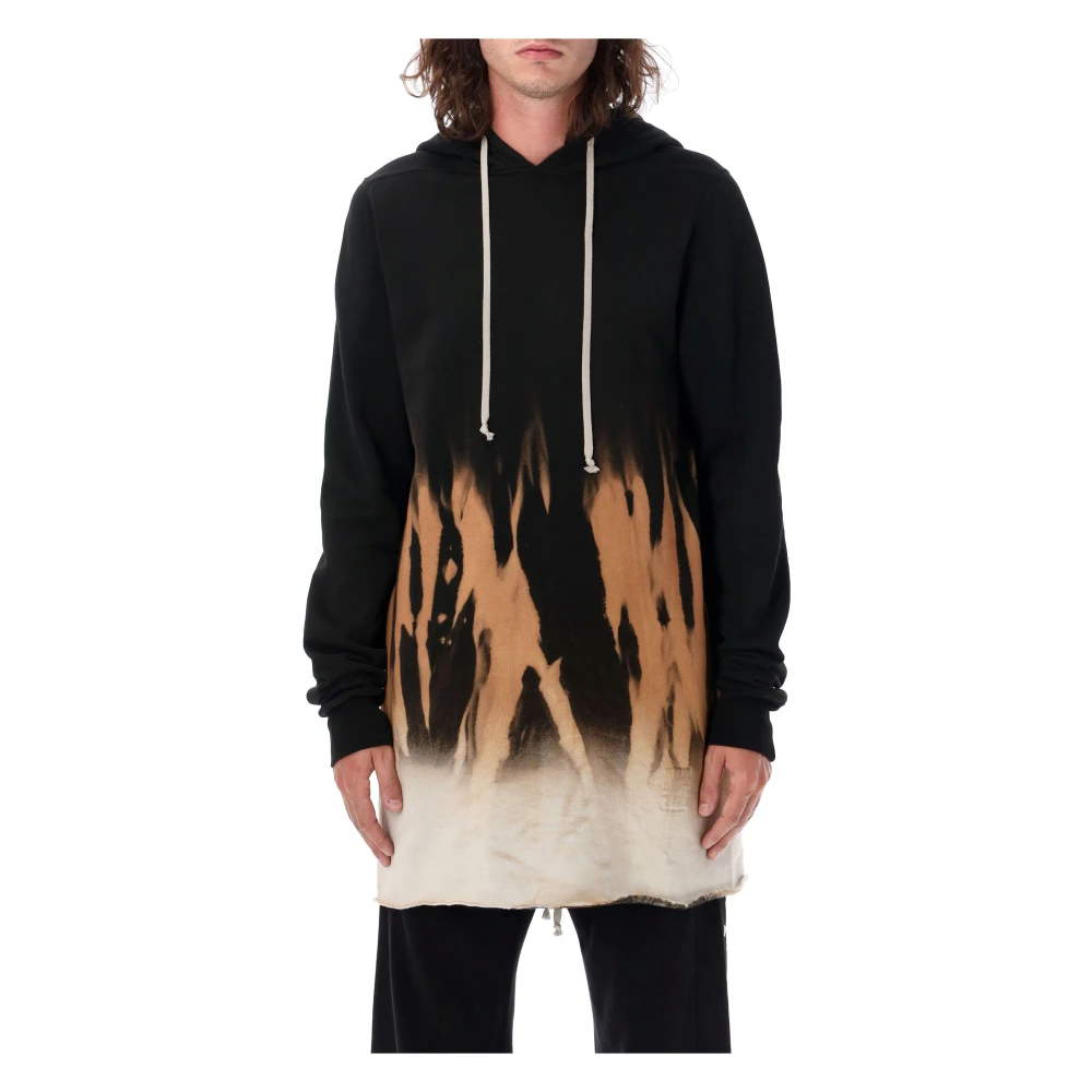 Rick Owens Black Flames Knitwear Pullover Hoodie Black Heren