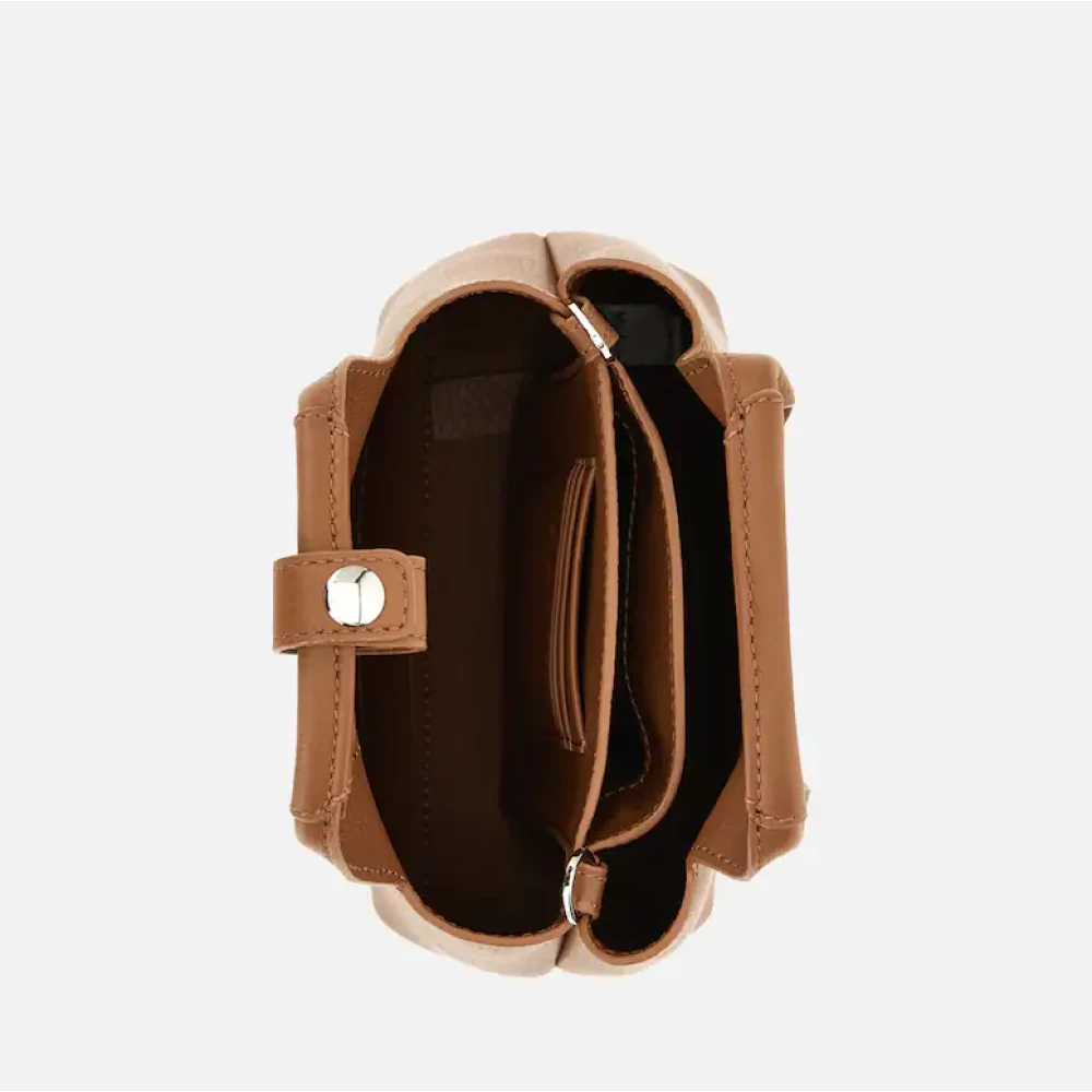 Hogan Gestructureerde Leren Mini Shopper Brown Dames