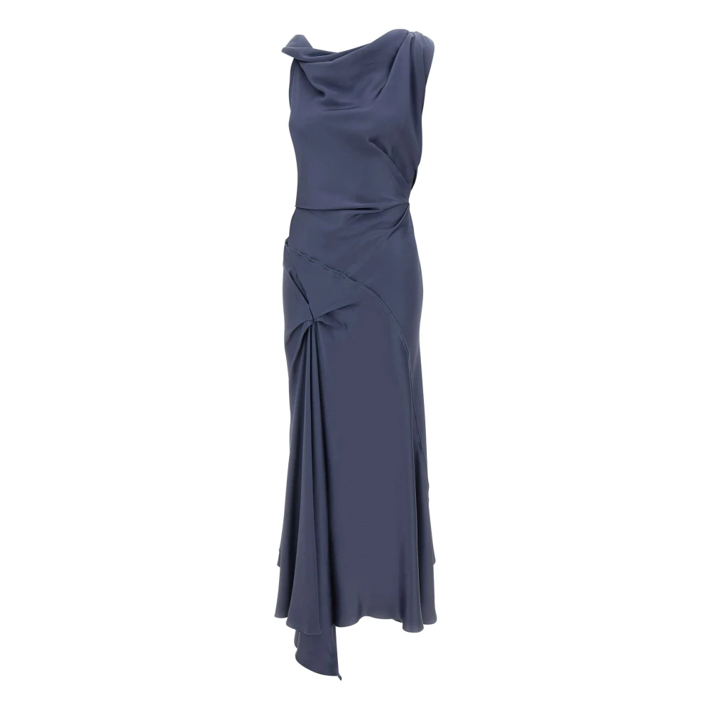 Victoria Beckham Women's Blue Posy Midi Dress