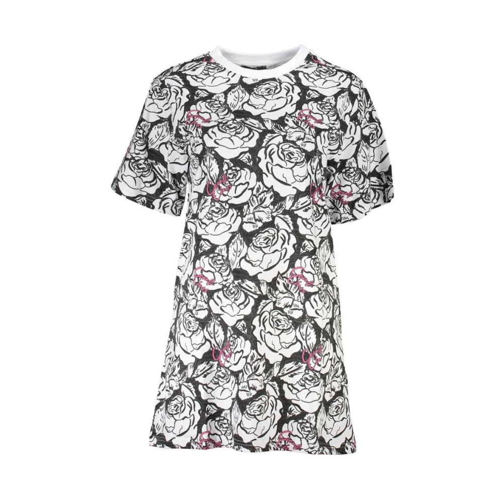 Cavalli Class Women's White Cotton Dress Elegant Style - T-Shirts - L - Tops