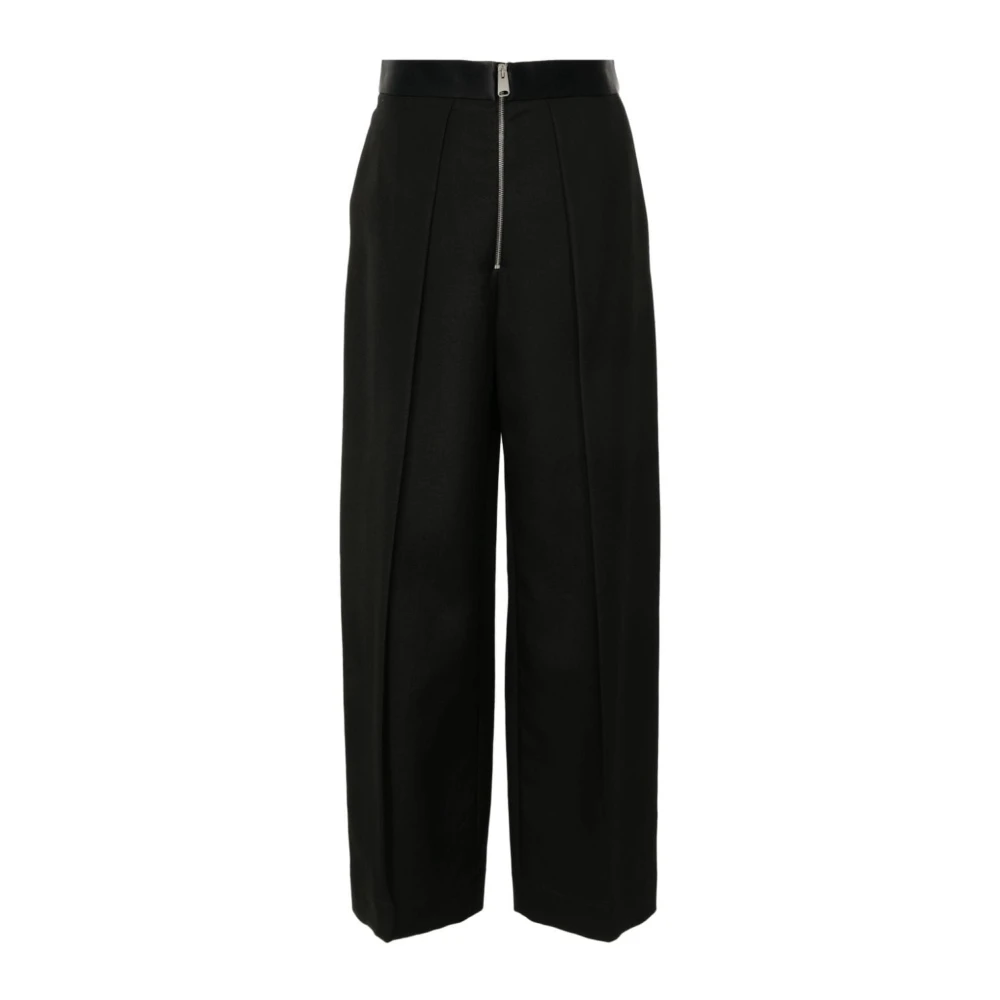 Khaite Black Wide Trousers - Female - Wide Trousers - Xs - Trousers