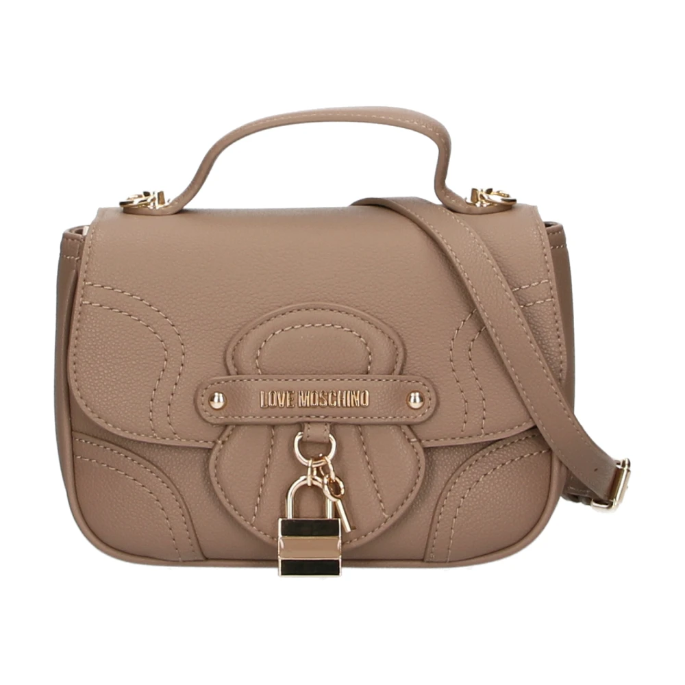 Love Moschino Beige PU Taupe Tas Beige Dames