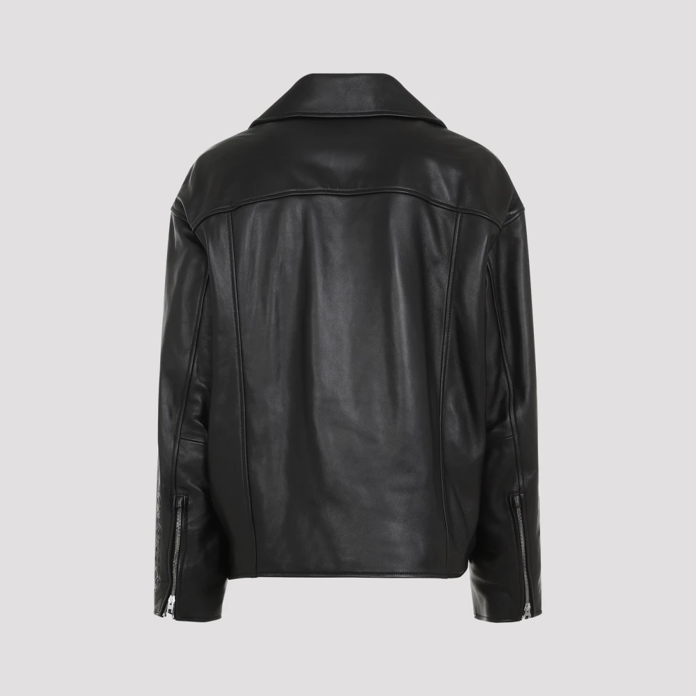 Acne Studios Zwarte Leren Jas voor Mannen Black Heren