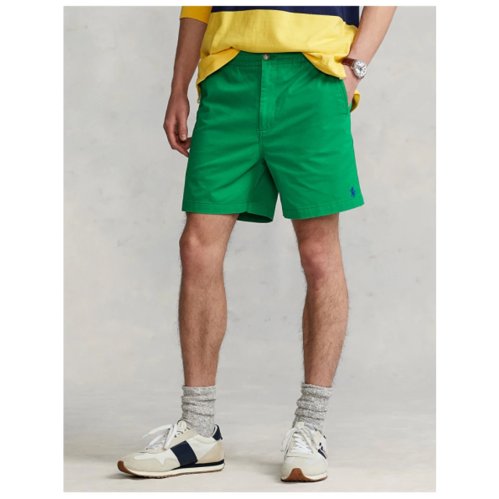 Polo Ralph Lauren Elastische taille Prepster shorts in Cruise groen Green Heren