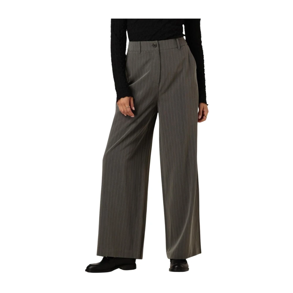 Modström Gestreepte Stijlvolle Broek Gray Dames