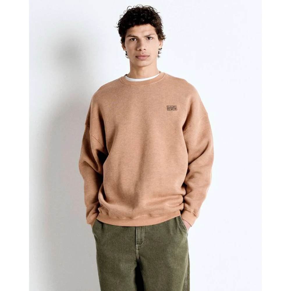 American vintage Sweatshirt Doven Beige Heren