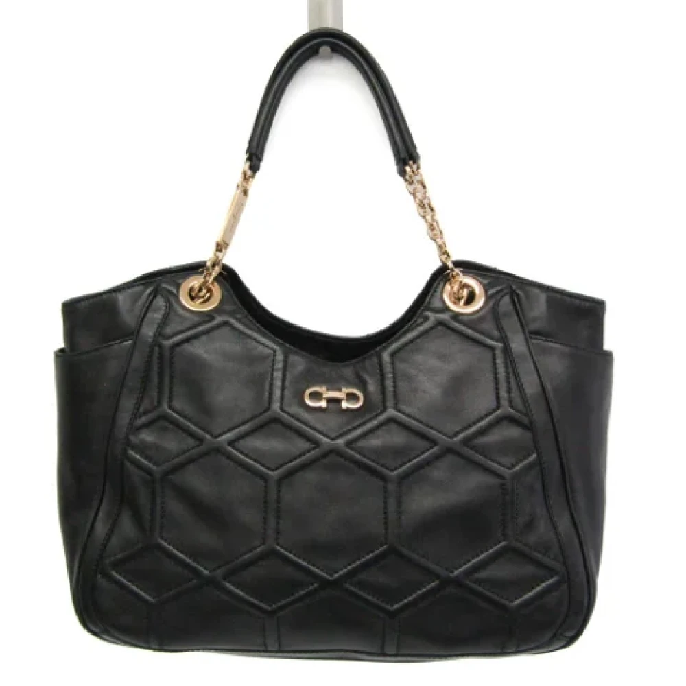 Salvatore Ferragamo Pre-owned Leather totes Black Dames