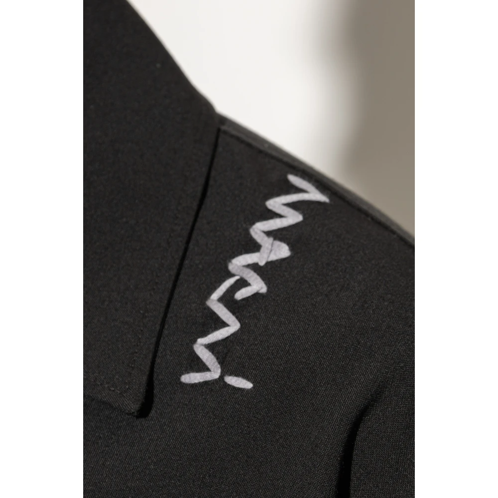 Marni Kortemouwenshirt Black Heren
