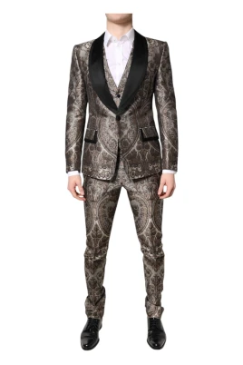 Multifärgad Jacquard 3-delat kostym