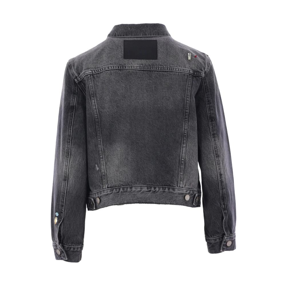 Marc Jacobs Denimjas met kristallen Gray Dames