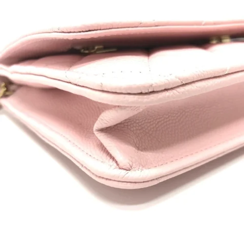 Chanel Vintage Pre-owned Leather chanel-bags Pink Dames