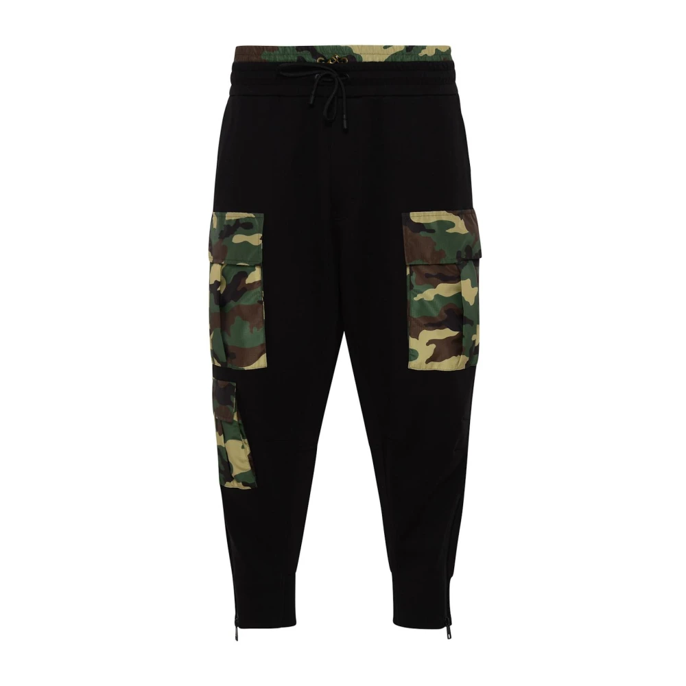 Dolce & Gabbana Mannelijk Zwart Broeken Heren, S, Sportieve Blend Joggers